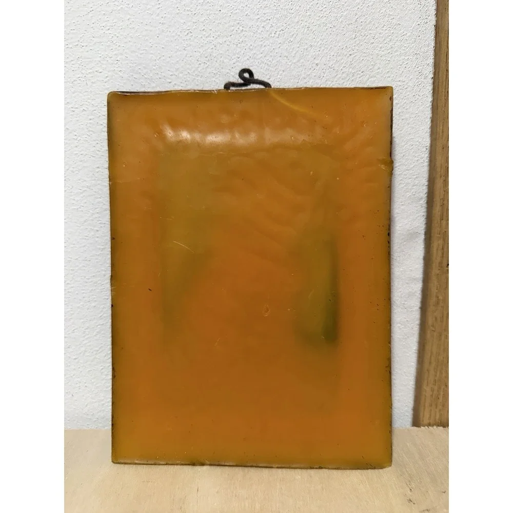 vintage 3D Hummel style wall plaque Made Of Wax